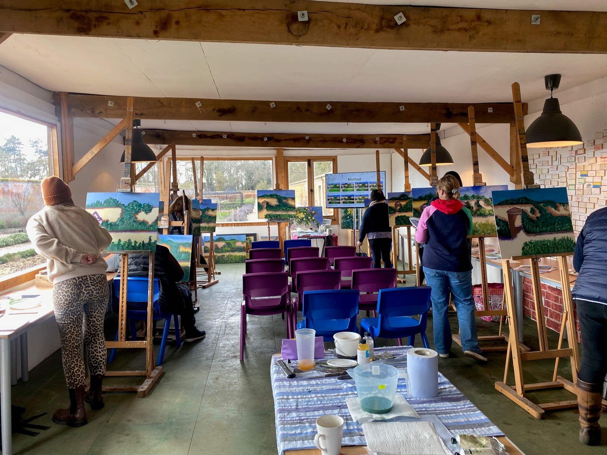 Painting Holkham's Walled Garden Oil Painting