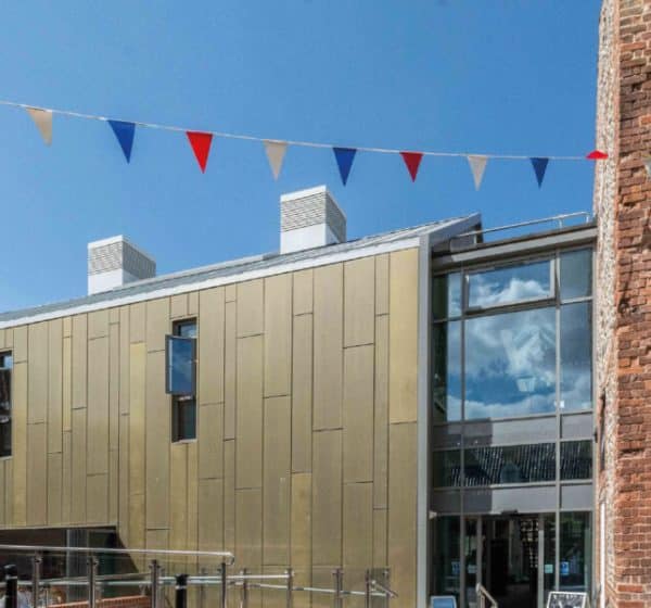 Exterior photo of Wells Maltings.