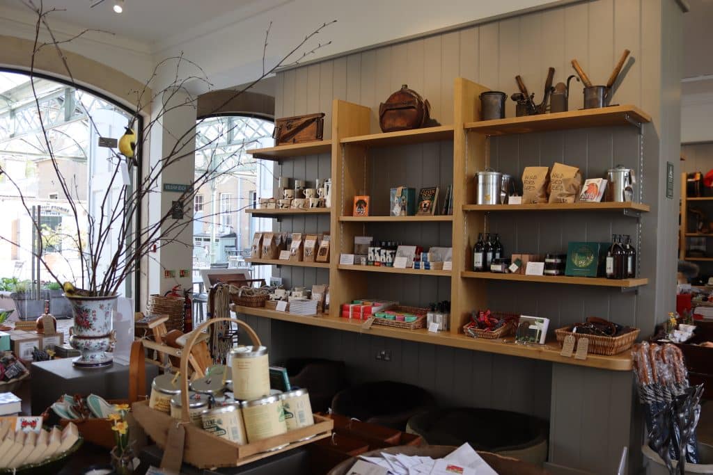 Holkham giftshop filled with homeware, clothes and gifts.