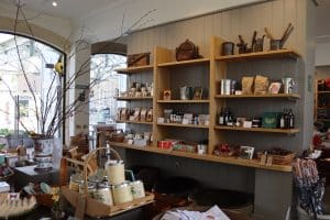 Holkham giftshop filled with homeware, clothes and gifts.