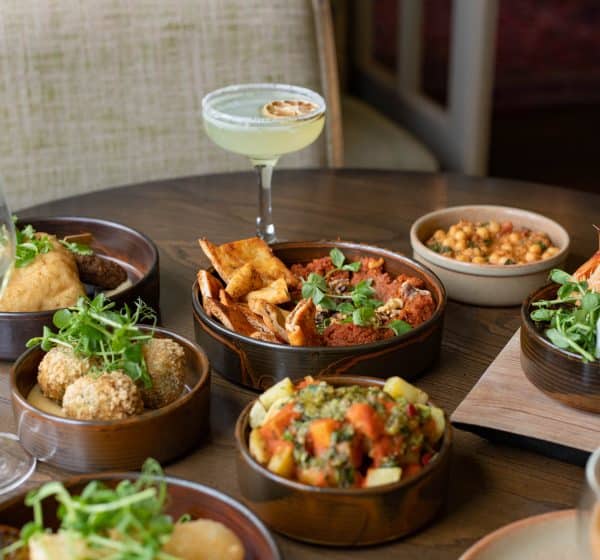 A selection of small plates and cocktails at The Victoria's restaurant