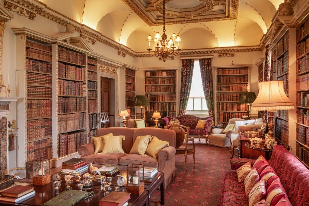 The Long Library at Holkham Hall North Norfolk UK