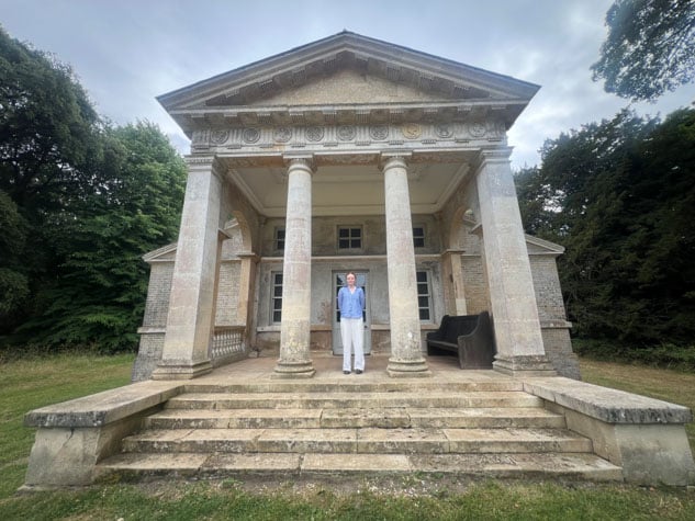 Belle at the Temple in Holkham Park