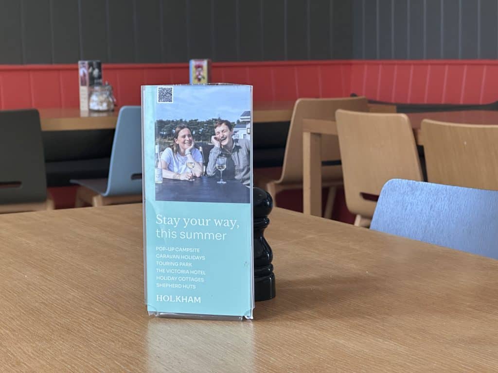 An event Toblerone in the Holkham Courtyard Café.