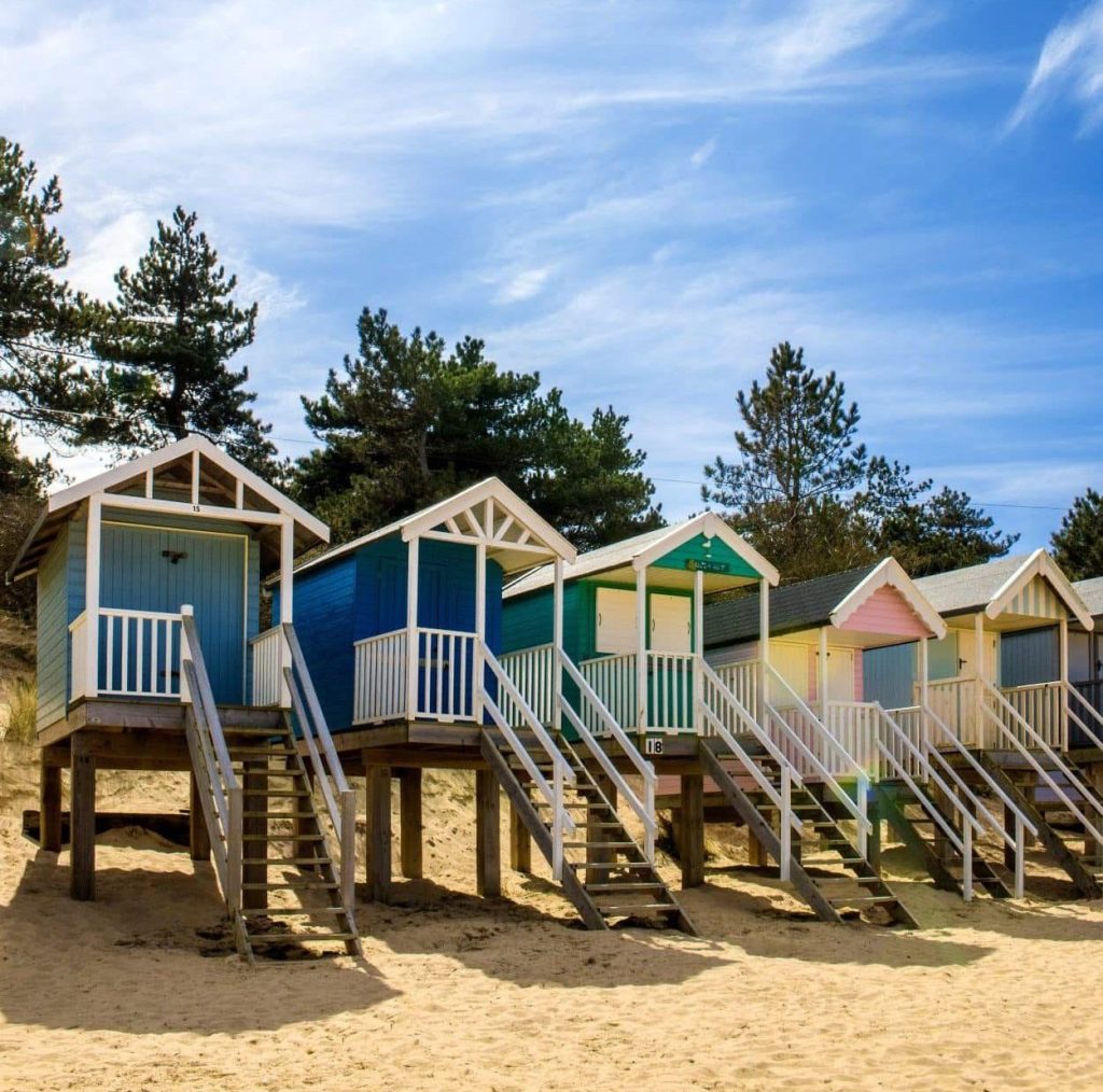 beach huts at wells beach