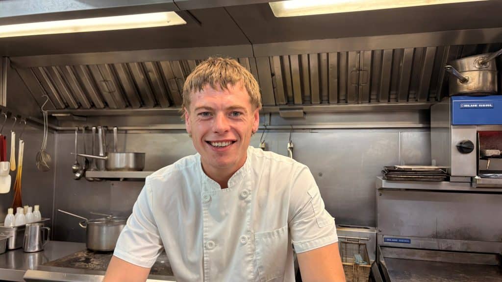 Lonnie, The Victoria's Chef de Partie in the kitchen