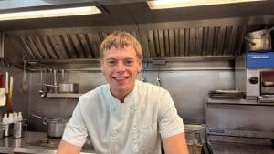 Lonnie, The Victoria's Chef de Partie in the kitchen
